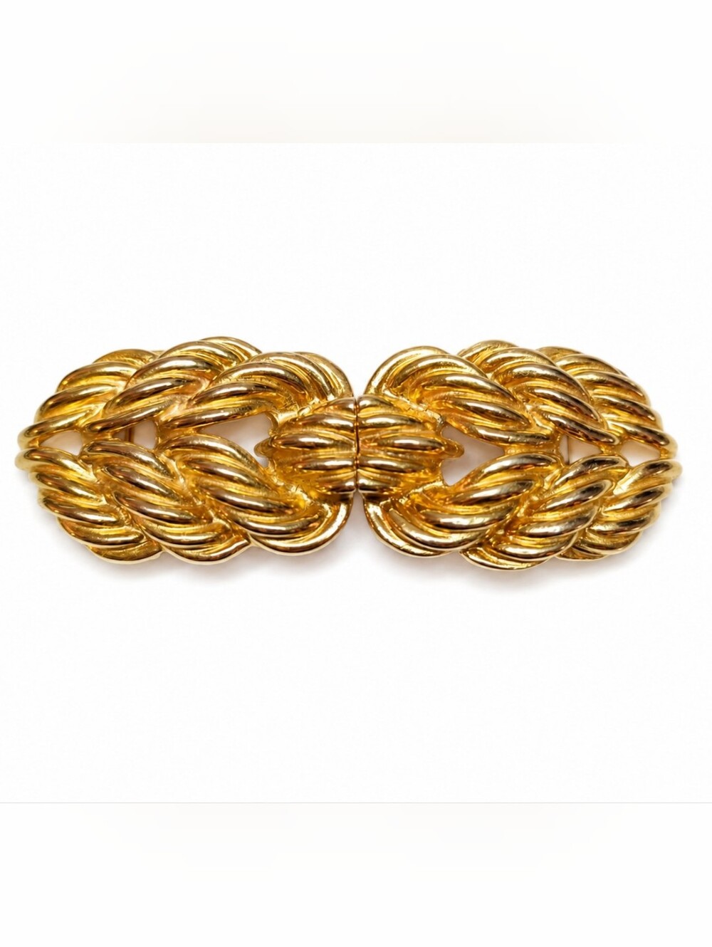 Vintage Gay Boyer Chunky Gold-Tone Belt Buckle